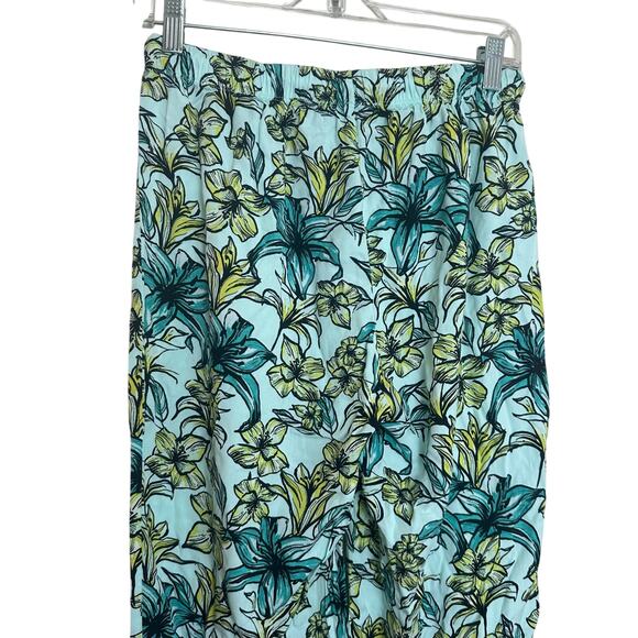 Beach Riot Blue Lagoon Beach Floral Flowy Pants Size Small EUC - Picture 4 of 8